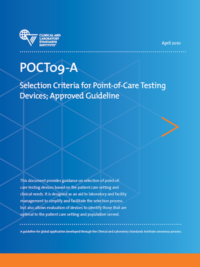 Selection Criteria for Point-of-Care Testing Devices, 1st Edition
