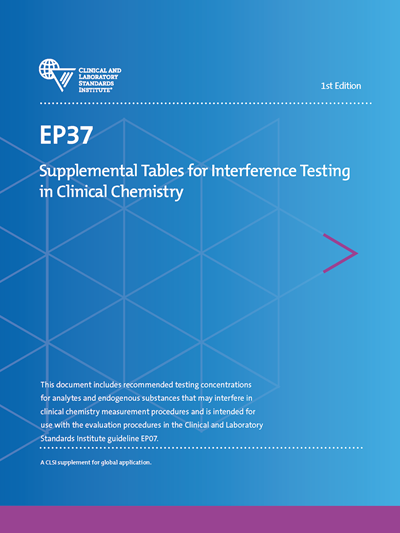 Supplemental Tables for Interference Testing in Clinical Chemistry, 1st Edition