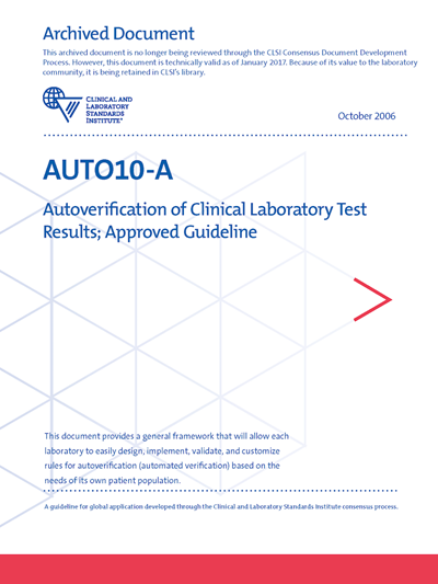 Autoverification of Clinical Laboratory Test Results, 1st Edition