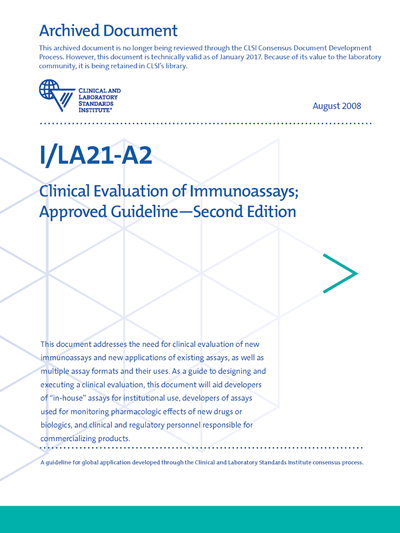 Clinical Evaluation of Immunoassays, 2nd Edition