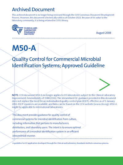 Quality Control for Commercial Microbial Identification Systems, 1st Edition