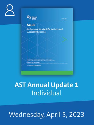 CLSI 2023 AST Webinar: M100-Ed33 Updates – Individual